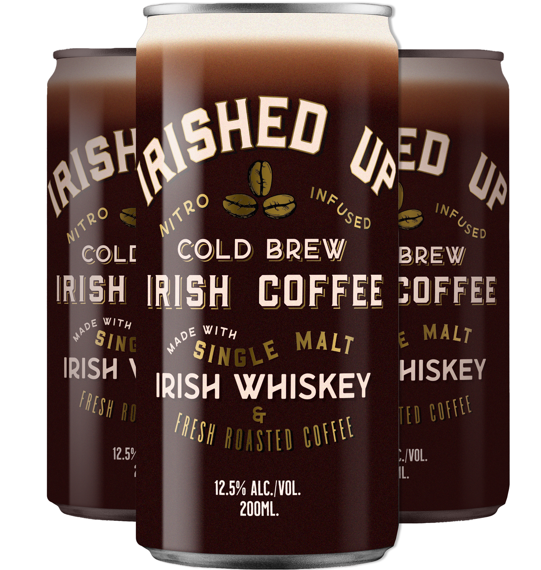 Irished Up Cold Brew Irish Coffee Can - Made with Single Malt Irish Whiskey and Colombian Coffee